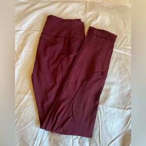Lululemon Leggings Burgundy - Size 10/Full Length
